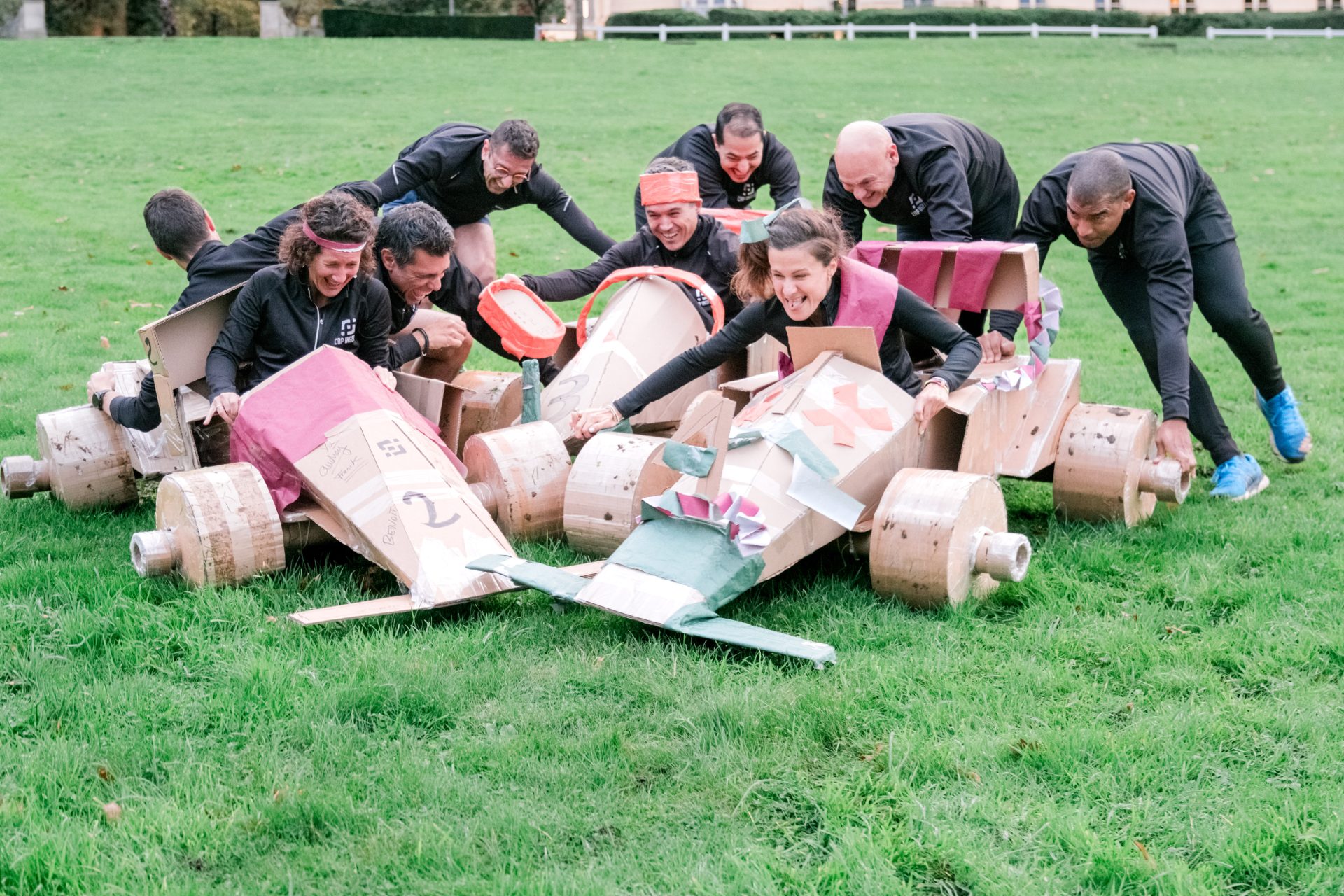 Team building sportif en extérieur, cohésion d’équipe, organisation XXL Happyness